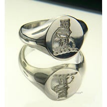 Alternate image for Irish Rings - Sterling Silver Family Crest Ring and Wax Seal