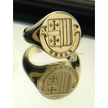Alternate image for Irish Rings - Sterling Silver Personalized Coat of Arms Ring and Wax Seal
