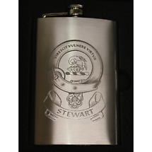 Coat of Arms Personalized 8oz Clan Hip Flask Product Image