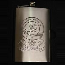 Alternate image for Coat of Arms Personalized 8oz Clan Hip Premium Flask
