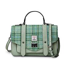 Celtic Tweed Handbag | Mint Check Harris Tweed® Large Satchel Product Image