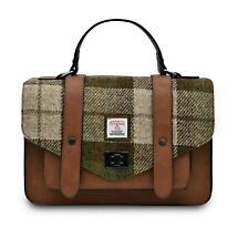 Celtic Tweed Handbag | Chestnut Tartan Harris Tweed® Large Satchel Product Image