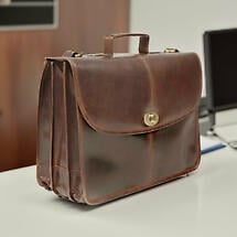 Irish Bag | Men's Brown Leather Luxury Briefcase Product Image