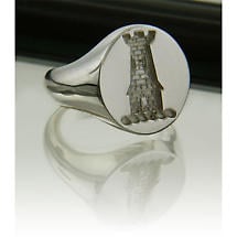 Alternate image for Irish Rings - Sterling Silver Family Crest Ring - Large