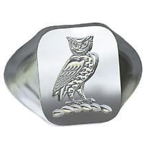Irish Rings - Sterling Silver Family Crest Cushion Shaped Ring Product Image