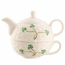 Belleek Pottery | Irish Shamrock Tea for One Teapot and Mug Product Image