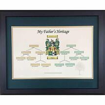 Irish Coat of Arms | Father's Family Tree Framed Print Product Image