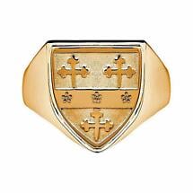Alternate image for Irish Coat of Arms Jewelry | Mens Heavy Shield Ring