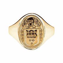 Irish Coat of Arms Jewelry | Ladies Oval Solid Heavy Ring Product Image