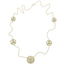Irish Necklace | Gold Plated Sterling Silver Trinity Knot Irish Necklet Product Image
