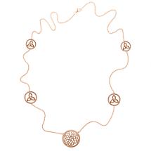 Irish Necklace | Rose Gold Plated Sterling Silver Trinity Knot Irish Necklet Product Image