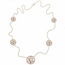 Alternate image for Irish Necklace | Rose Gold Plated Sterling Silver Shamrock Irish Necklet