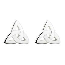Alternate image for Celtic Earrings - Sterling Silver Trinity Knot Earrings - Medium