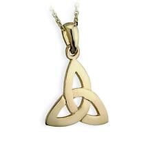 Alternate image for Irish Necklace | 9k Gold Small Celtic Trinity Knot Pendant