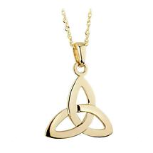 Alternate image for Irish Necklace | 10k Gold Small Trinity Knot Pendant
