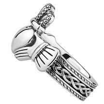 Alternate image for SALE | Mens Irish Jewelry | Sterling Silver Celtic Claddagh Ring