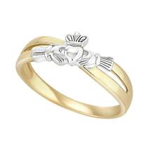 Irish Ring | 9k Gold Crossover Claddagh Ring Product Image
