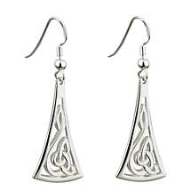 Alternate image for Celtic Earrings - Sterling Silver Long Celtic Earrings