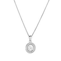 Irish Necklace | Sterling Silver Crystal Kids Claddagh Pendant Product Image