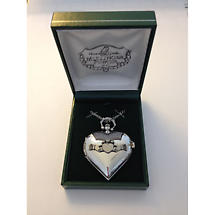 Alternate image for Irish Watch - Ladies Claddagh Heart Shaped Watch by Mullingar Pewter
