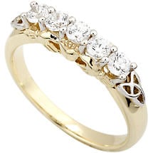 Alternate image for Claddagh Ring - 10k Gold CZ Claddagh Eternity Ring