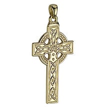 Alternate image for Celtic Pendant - 14k Gold Large Celtic Cross Pendant without Chain