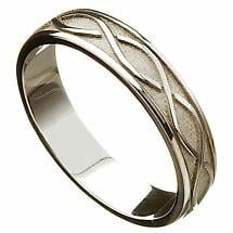 Irish Wedding Ring - Celtic Twist Mens Wedding Band Product Image