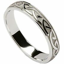 Irish Wedding Ring - Celtic Knotwork Mens Wedding Band Product Image