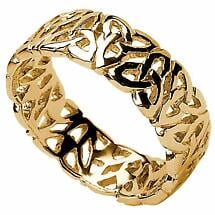 Alternate image for Trinity Knot Ring - Ladies Trinity Knot Filigree Irish Wedding Ring