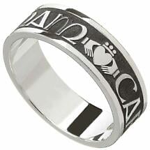 Alternate image for Irish Rings - Men's Sterling Silver Mo Anam Cara Ring 'My Soul Mate' Ring