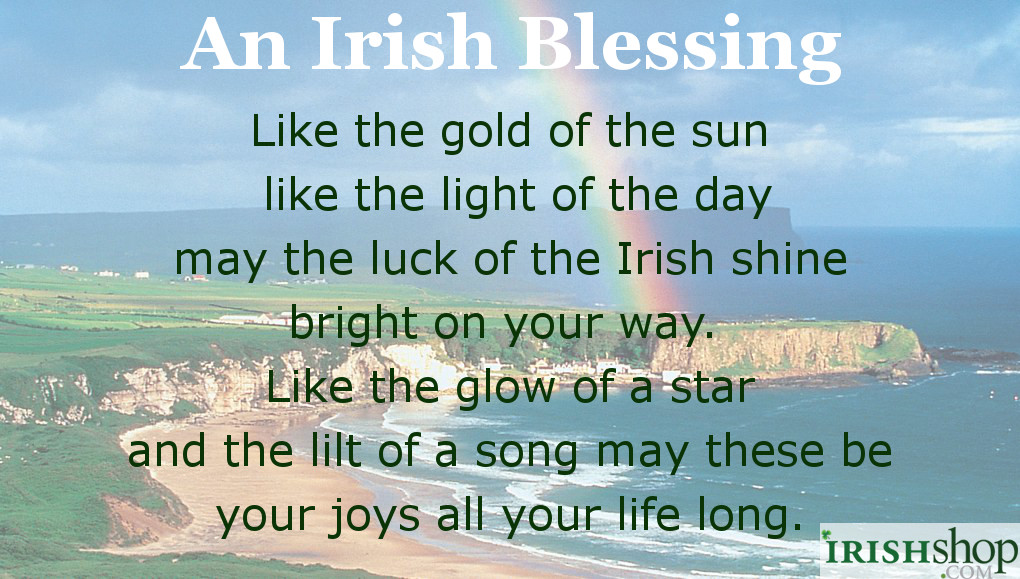 An Irish Blessing - Like the gold of the sun