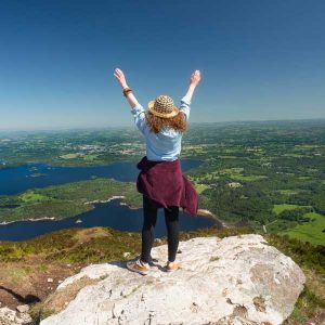 Tourist on Top of Mountain, Ireland