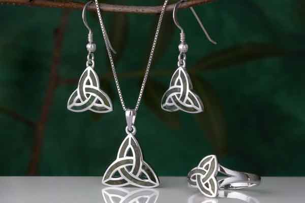 Connemara Marble Trinity Knot Jewelry