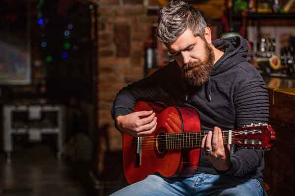 Irish musician playing guitar