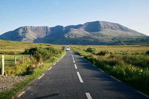 Ireland Road with Hedgerow, County Mayo