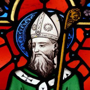 Saint Patrick - Ireland's Patron Saint Rendered in Stained Glass