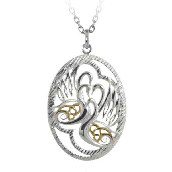 Sterling Silver & Gold Plated Children of Lir Pendant