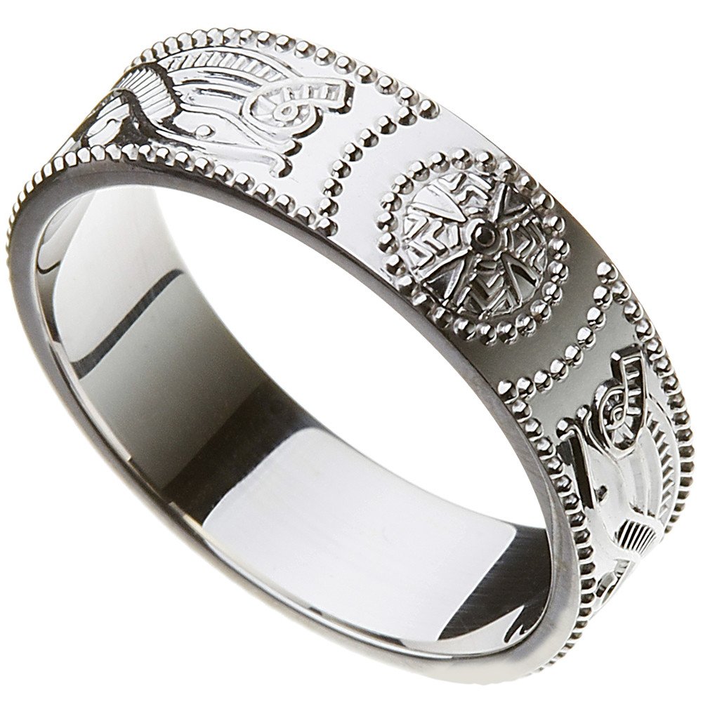 irish ring | ladies celtic warrior shield wedding band