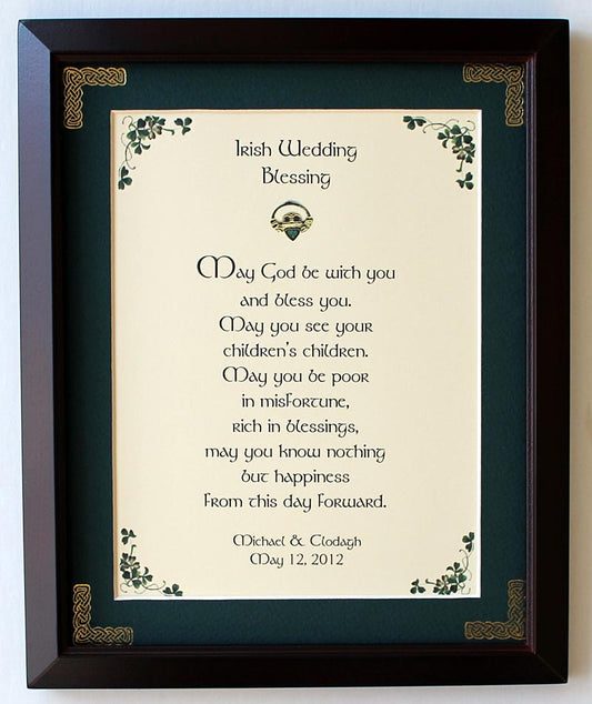 Personalized Irish Wedding Blessing Photo Verse REPRINT