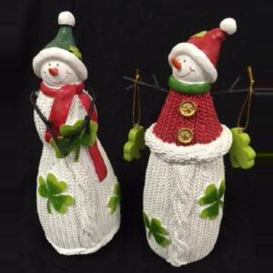 Irish Christmas - Irish Himself and Herself Snowman Set of 2
