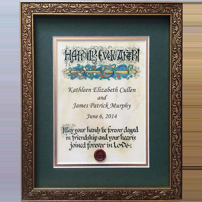 Personalized Irish Wedding Blessing Celtic Artwork Framed Print