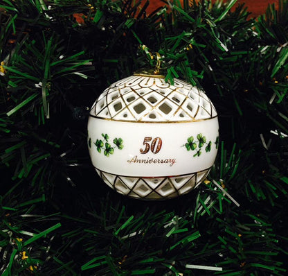 Irish Ornament | Shamrock Irish Wedding Anniversary Christmas Bauble