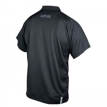 Guinness Black Embossed Print Rugby Shirt