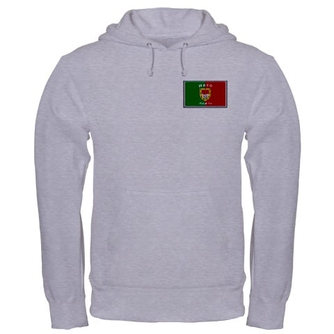 Irish Sweatshirt - Irish County Hooded Sweatshirt Left Chest - Grey