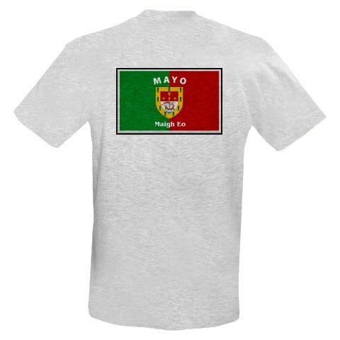 irish t-shirt - irish county t-shirt left chest - grey