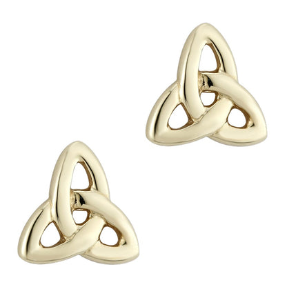 14k Yellow Gold Trinity Knot Earrings - Medium