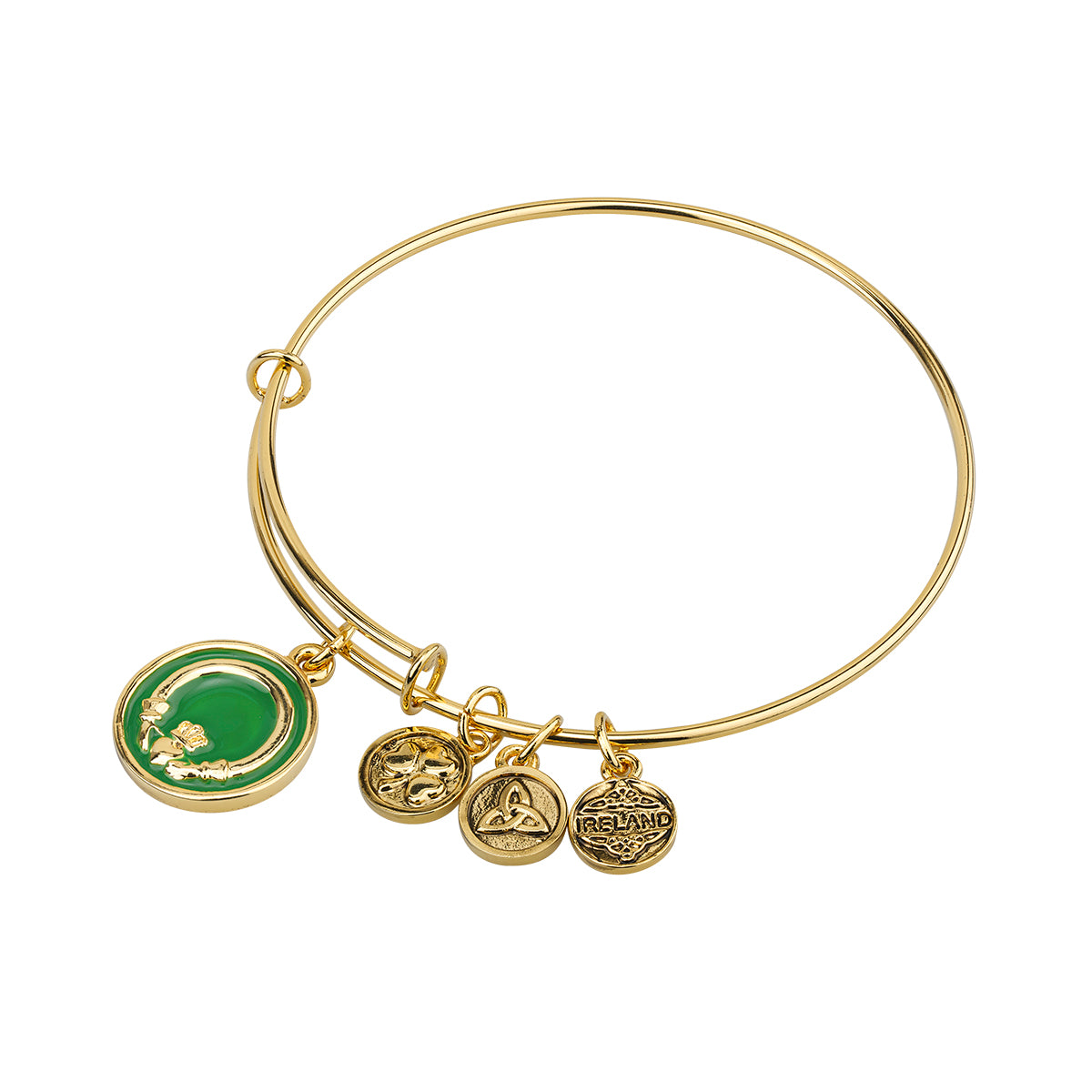 irish bracelet | claddagh irish symbols charm celtic bangle on a white background