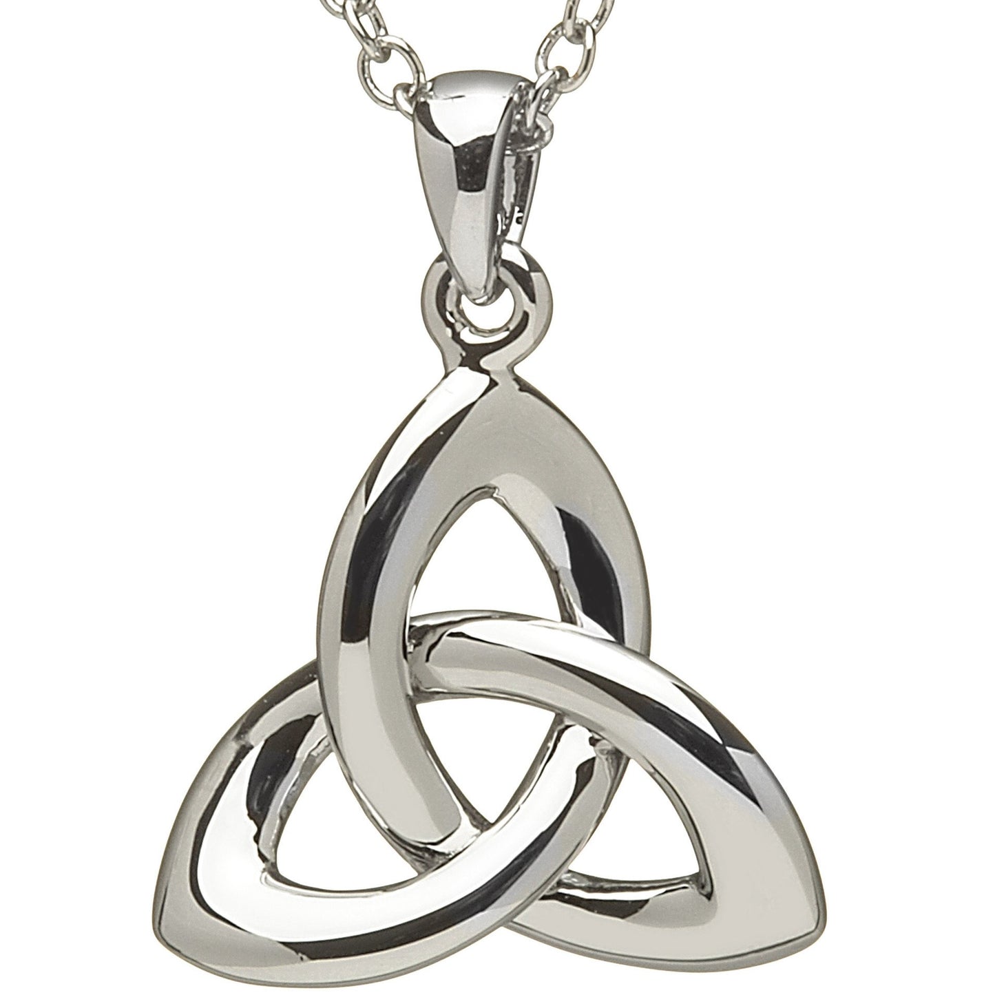 trinity knot pendant - sterling silver celtic trinity knot pendant with chain