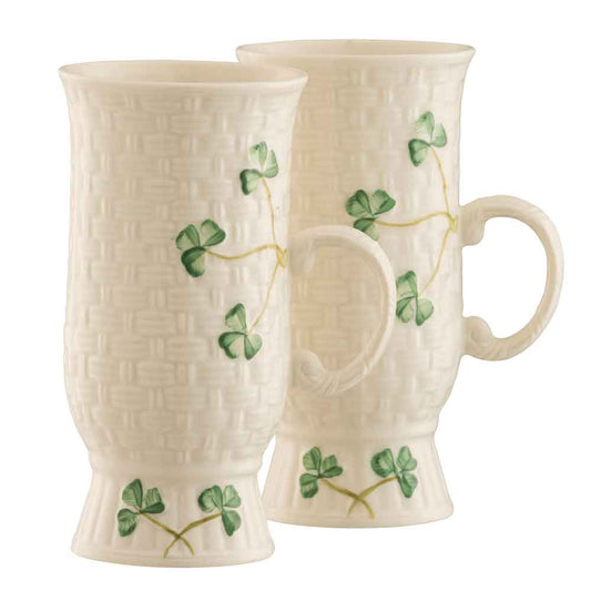 Belleek Irish Coffee Mugs - Set of 2