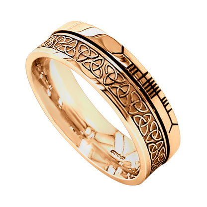Celtic Ring - Comfort Fit 'Faith' Trinity Knot Irish Wedding Band